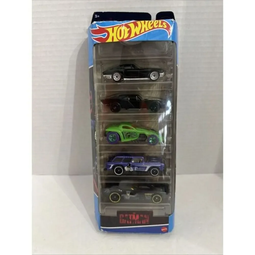HOT WHEELS THE BATMAN 5PACK‎ Corvette Batmobile Riddler Penguin Catwoman